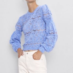 Open knit sweater